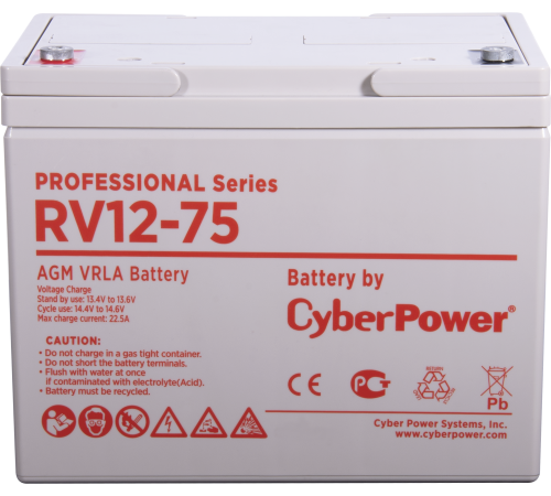 Аккумуляторная батарея PS CyberPower RV 12-75 / 12 В 75 Ач CyberPower Professional Series RV 12-75