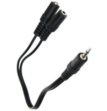 VCOM CV203-0.2M Кабель-адаптер VCOM 3.5ST(M)/2*3.5 ST(F), 0.2метра <CV203>