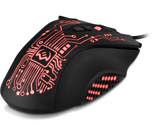 Игровая мышь SVEN RX-G715 (7+1кл., бесш. кл., 1200-3200 DPI, SoftTouch, подсветка, игров. упак) Sven RX-G715 (SV-019938)