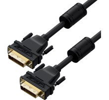 GCR Кабель PROF 7.0m DVI-D, черный, GOLD, ферритовые кольца, OD 8.5mm, 28 AWG, DVI/DVI, 25M/25M, двойной экран, GCR-DM2DMC2-7.0m Greenconnect GCR-DM2DMC2-7.0m