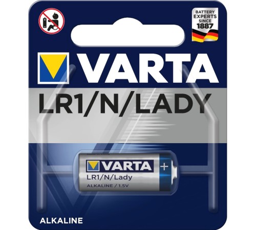 Батарейка Varta ELECTRONICS LR1 N BL1 Alkaline 1.5V (4001) (1/10/100) Varta ALKALINE SPECIAL LR1 N (04001101401)