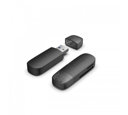 Картридер Vention USB 3.0 (SD+TF) Черный Vention USB 3.0 (SD+TF) (CLGB0)