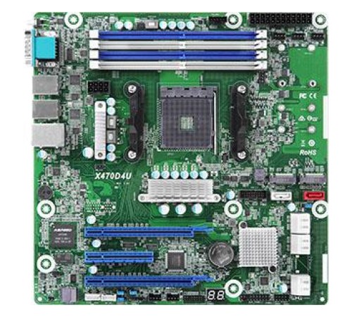 Серверная материнская плата AMD X470 SAM4 MATX X470D4U/VN ASROCK Серверная материнская плата AMD X470 SAM4 MATX X470D4U/VN ASROCK
