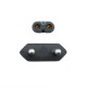 VCOM CE023-CU0.5-1.8M Кабель для аудио-видео техники IEC-320-C7--розетка 220V, 2-pin, 1,8м ,медный  [4895182222731]