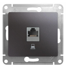 Systeme electric GSL001381K GLOSSA РОЗЕТКА компьютерная RJ45 кат.5E, механизм, ГРАФИТ