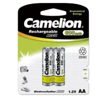 Camelion   AA- 600mAh Ni-Cd BL-2 (NC-AA600BP2, аккумулятор,1.2В)