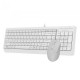 Клавиатура + мышь A4Tech Fstyler F1512 , белый, USB