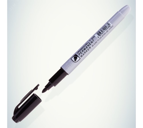 Маркер перманентный CROWN "Multi Marker Slim", ЧЕРНЫЙ, круглый наконечник, 2 мм, P-505