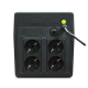 ИБП POWERMAN Back Pro 1050, линейно-интерактивный, 1050ВА, 600Вт, 4 евророзетки с резервным питанием, батарея 12В 7Ач 2 шт., 353мм х 149 мм х162мм, 7.9 кг. POWERMAN POWERMAN Back Pro 1050
