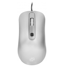 Мышь Оклик 155M серебристый оптическая (1600dpi) USB (4but)