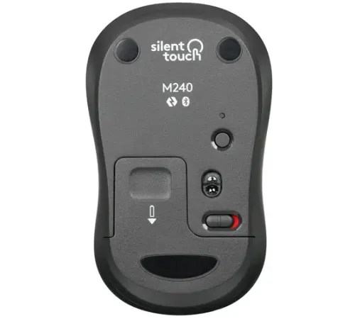 Мышь беспроводная Logitech M240 Silent Off White Bluetooth (черная, оптическая, 400-4000dpi, бесшумная)