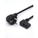 Кабель питания GoPower евровилка-C13 (f) 1.8м ПВХ 0.75 мм угловой черный (1/125) GoPower 00-00024536