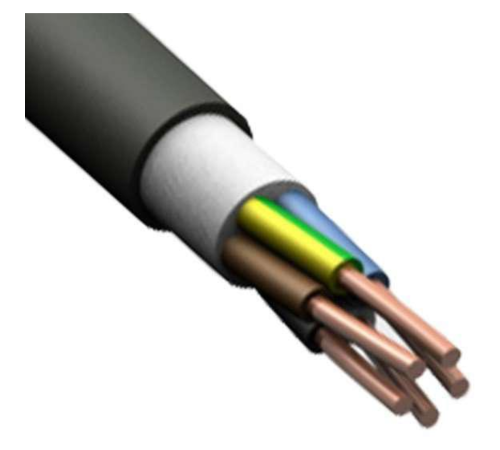 Кабель ППГнг(А)-HF 5х2.5 ОК (N PE) 0.66кВ (м) Цветлит 00-00140601