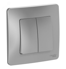 Systeme electric BLNVS010503 BLANCA С/У 2-клавишный ВЫКЛЮЧАТЕЛЬ ( c х .5), 10А, 250B, АЛЮМИНИЙ