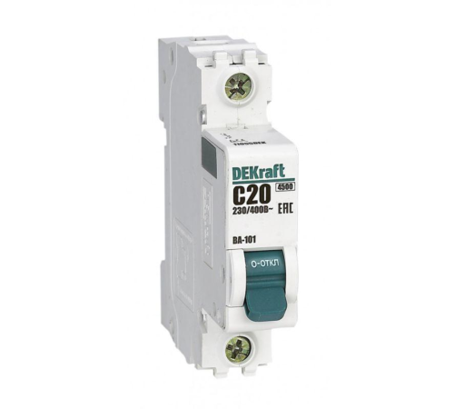 Выключатель автоматический модульный 1п C 20А 4.5кА ВА-101 DEKraft 11055DEK