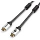 Кабель HDMI 3 м (HIGH speed, Metal gold, в чулке, в пакете) ATcom HDMI 2.0 (m) - HDMI 2.0 (m) 3 м (AT3782)