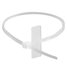 Хомут P6.6 маркировочный, белый 2,5x110, горизонтальная табличка над замком 20x9 DKC 252110SR-M