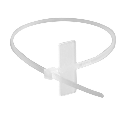 Хомут P6.6 маркировочный, белый 2,5x110, горизонтальная табличка над замком 20x9 DKC 252110SR-M