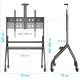 Мобильная стойка ONKRON на 1 ТВ ONKRON TS2080 BLACK