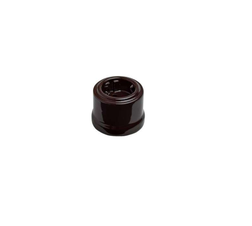 Розетка 1-м ОП Лизетта 16А IP20 ретро с заземл. ABS-пластик корич. Bironi B1-101-22