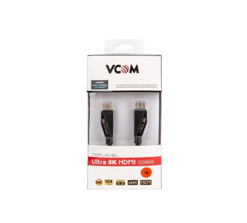 VCOM CG860-1M Кабель HDMI 19M/M,ver. 2.1, 8K@60 Hz 1m VCOM <CG860-1M> VCOM CG860-1M Кабель HDMI 19M/M,ver. 2.1, 8K@60 Hz 1m VCOM <CG860-1M>