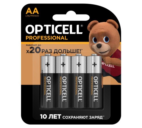 Батарея PROFESSIONAL AA 4 PCX 5052001 OPTICELL Батарея PROFESSIONAL AA 4 PCX 5052001 OPTICELL