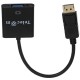Кабель-переходник DP --> VGA-F 0,2m , Telecom (TA552) VCOM Telecom DP — VGA-F 0,2m (TA552)