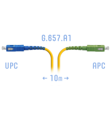 Патчкорд оптический SC/UPC-SC/APC SM G.657.A1 10 метров