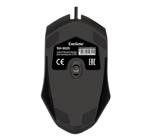 Exegate EX264096RUS Мышь Exegate SH-9025  <black, optical,  3btn/scroll, 1000dpi, USB>, Color box