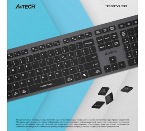 Клавиатура A4Tech Fstyler FBX50C серый USB беспроводная BT/Radio slim Multimedia (FBX50C GREY) Клавиатура A4Tech Fstyler FBX50C серый USB беспроводная BT/Radio slim Multimedia (FBX50C GREY)