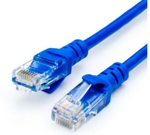 Патч-корд UTP, 2 m, литой, RJ45, Cat.5e, Atcom синий ATcom AT9161