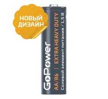 Батарейка GoPower R6 AA Shrink 4 Heavy Duty 1.5V (4/60/1200) Батарейка GoPower R6 AA (00-00015592)