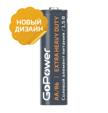 Батарейка GoPower R6 AA Shrink 4 Heavy Duty 1.5V (4/60/1200) Батарейка GoPower R6 AA (00-00015592)