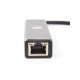 VCOM DH311A Кабель-концентратор USB 3.1 Type-Cm --> RJ-45+3port USB3.0(f)  Aluminum Shell VCOM [DH311A] [4895182246775]
