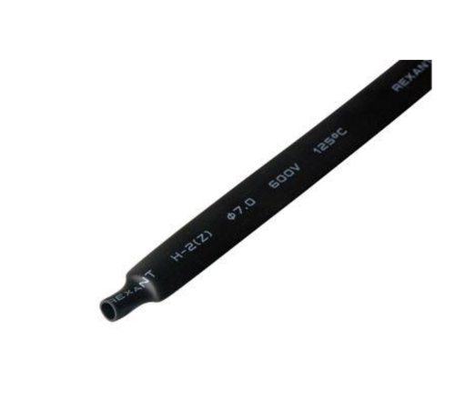 REXANT 20-7006 7.0 / 3.5 мм 1м термоусадка черная  (уп. 50 м)
