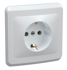 Iek ERV11-K01-16-DM РС10-3-ВБ Розетка 1местн. c з/к без защ.штор. 16А ВЕГА (белый) IEK