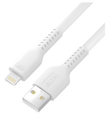 GCR Кабель 0.5m TypeC/Lightning MFI POWER DELIVERY 18 W, быстрая зарядка, белый нейлон, AL case черный, GCR-53187 Greenconnect GCR-53187