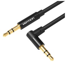 Кабель Vention аудио Jack 3,5 mm M/Jack 3,5 mm M угол 90  - 1,5м Черный Кабель Vention mini jack 3.5 mm(m)/mini jack 3.5 mm(m) - 1.5 м (BAKBG-T)