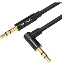 Кабель Vention аудио Jack 3,5 mm M/Jack 3,5 mm M угол 90  - 0.5м Черный Кабель Vention mini jack 3.5 mm(m)/mini jack 3.5 mm(m) - 0.5 м (BAKBD-T)