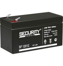 Батарея SECURITY FORCE серия SF, SF 12012, напряжение 12В, емкость 1.2Ач (разряд 20 часов), макс. ток заряда 0.36А, свинцово-кислотная типа AGM, клеммы F1, ДxШxВ 97х44х52мм., кг., срок службы 3-5 лет. Delta Security Force SF 12012 (12V / 0.3Ah)
