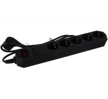 Эра Б0019036 Сетевой фильтр USF-5es-1.5m-USB-B (черный) с заземл, 3x0,75мм2, с выкл, 5гн, 1,5м {защита от короткого замыкания, от перегрузки, от импульсных помех, USB-зарядка}