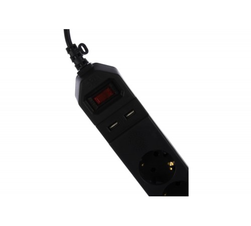 Эра Б0019036 Сетевой фильтр USF-5es-1.5m-USB-B (черный) с заземл, 3x0,75мм2, с выкл, 5гн, 1,5м {защита от короткого замыкания, от перегрузки, от импульсных помех, USB-зарядка} Эра Б0019036 Сетевой фильтр USF-5es-1.5m-USB-B (черный) с заземл, 3x0,75мм2, с выкл, 5гн, 1,5м {защита от короткого замыкания, от перегрузки, от импульсных помех, USB-зарядка}