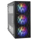 Exegate EX292859RUS Корпус Miditower ExeGate EVO-8243 (ATX, без БП, 2*USB+1*USB3.0, черный, 3 вент. с RGB подсветкой, боковая панель - закаленное стекло)