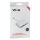 Кабель-адаптер USB3.1 Type-CM-->HDMI+USB3.0+RJ45+PD charging  VCOM <CU455> (CU455)