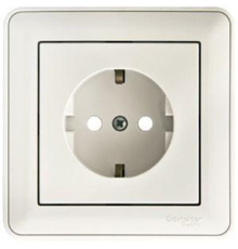 Systeme electric RS16-152-18 W59 РОЗЕТКА с заземлением со шторками, 16А, в сборе, БЕЛЫЙ