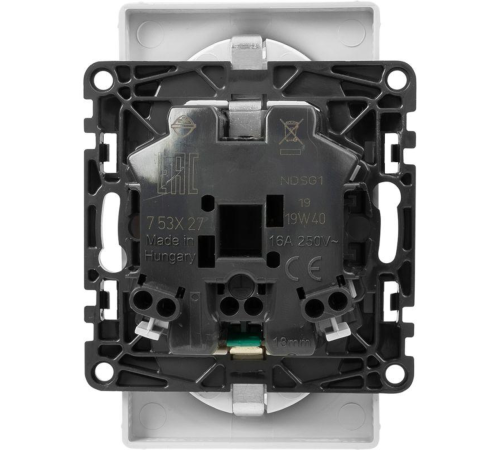 Legrand 753127 Valena LIFE.Силовая розетка двойная 2х2К+З 16А 250В с лицевой панелью.Безвинтовые зажимы.Белая