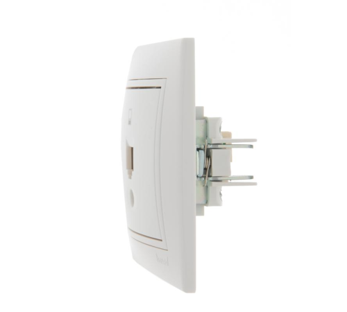Розетка компьютерная 1-м СП Mira RJ45 бел./бел. LEZARD 701-0202-139