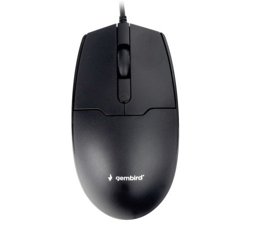 Мышь Gembird MOP-425, USB, черный, 2кн.+колесо-кнопка, 1000 DPI, кабель 1.8м