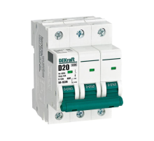 Выключатель автоматический модульный 3п D 20А 6кА ВА-103M без теплозащиты DEKraft 12557DEK