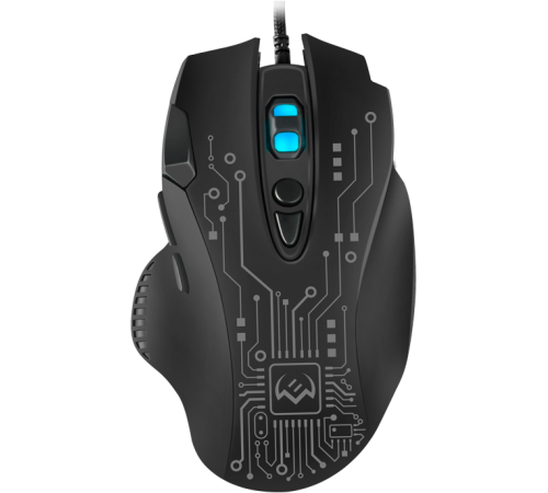 Игровая мышь SVEN RX-G715 (7+1кл., бесш. кл., 1200-3200 DPI, SoftTouch, подсветка, игров. упак) Sven RX-G715 (SV-019938)